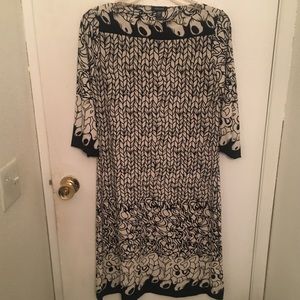 Black and Cream Tunic Dress